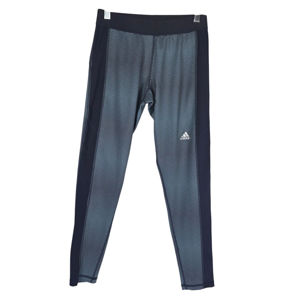 Adidas ClimaliteTech-Fit Medium Compresstion Gray Blue Women Athletic Leggings M